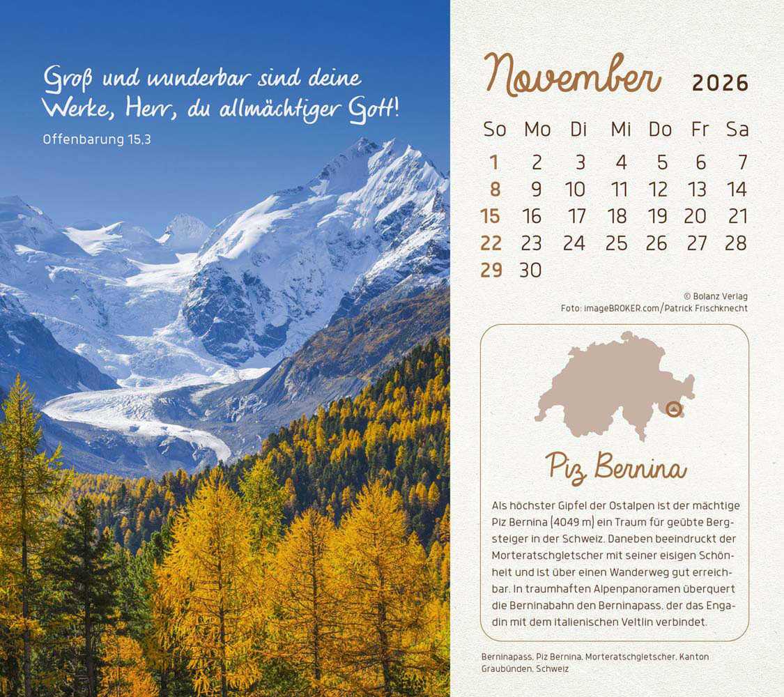 Faszinierende Schöpfung 2026 - Postkartenkalender