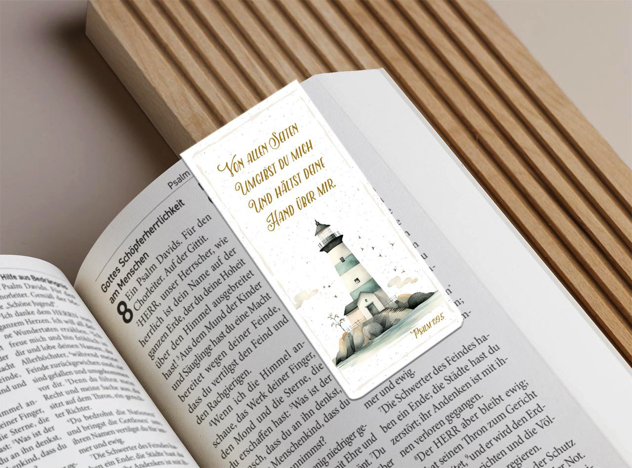 Magnetlesezeichen "Leuchtturm - von allen Seiten"