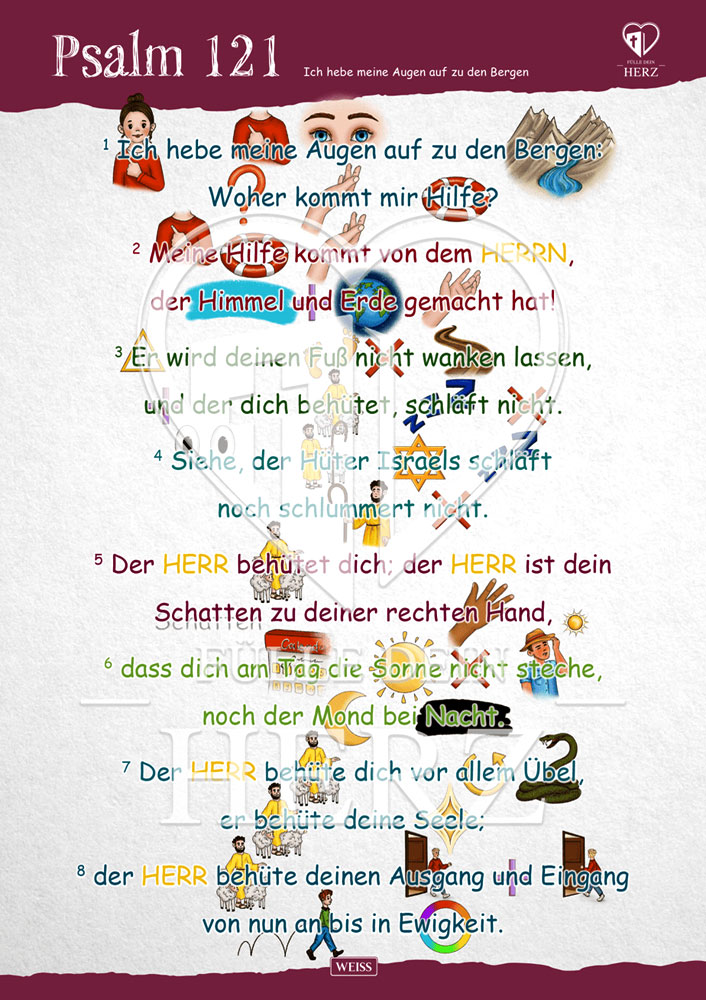 Bibelvers Poster - Psalm 121