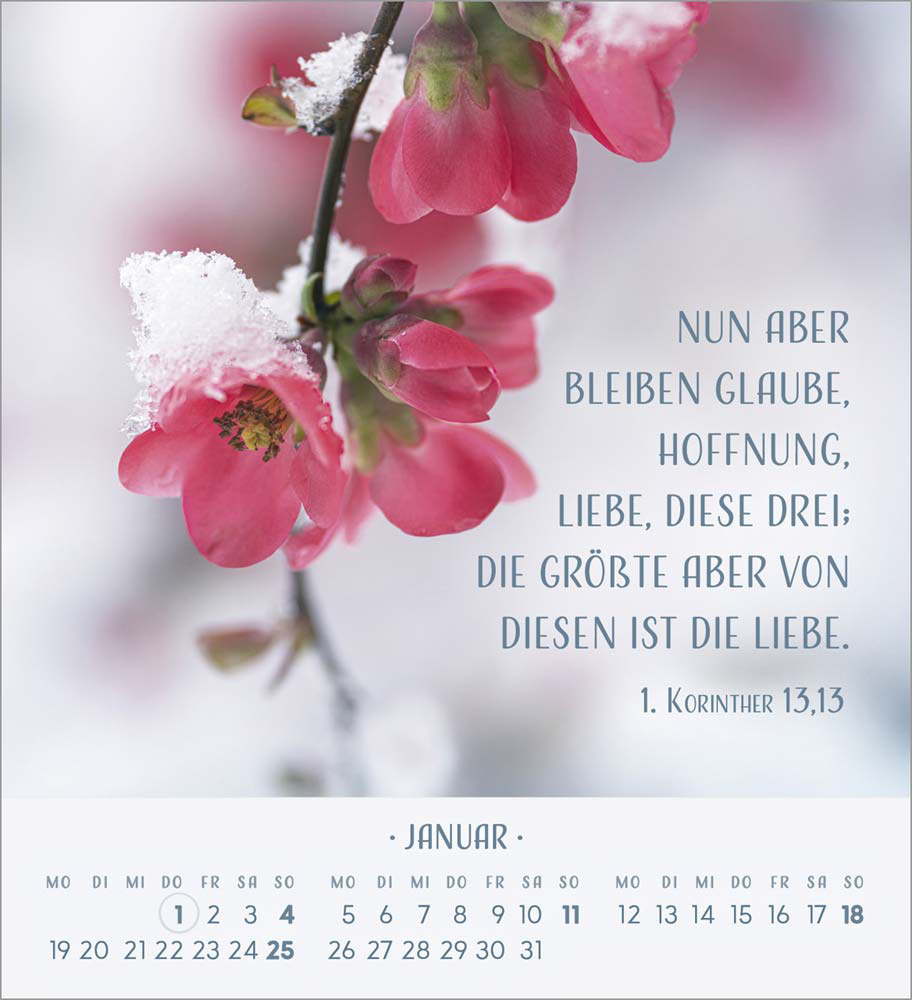 Zarte Blumengrüße 2026 - Tischkalender
