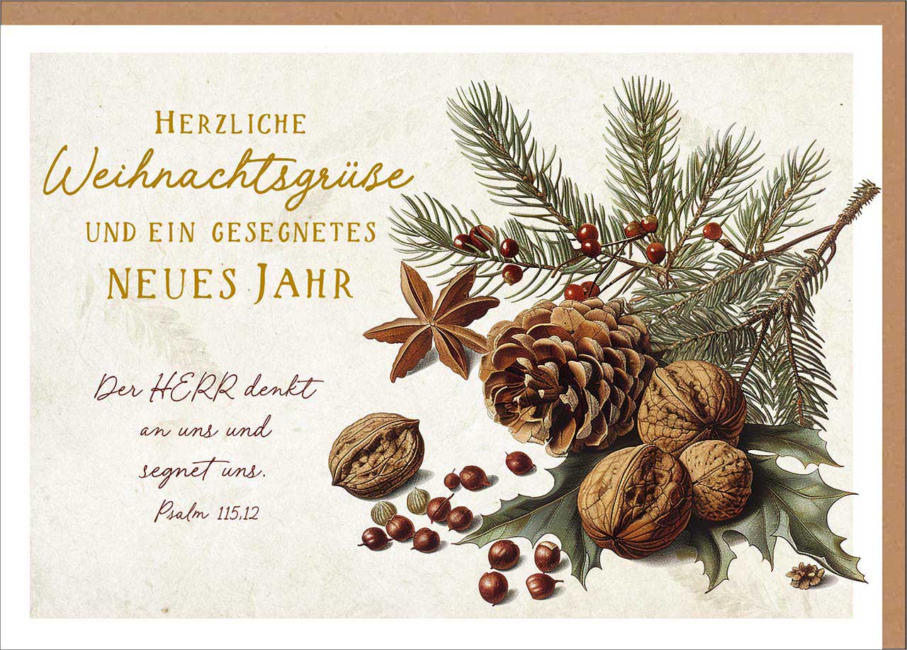 Faltkarte "Herzliche Weihnachtsgrüße"