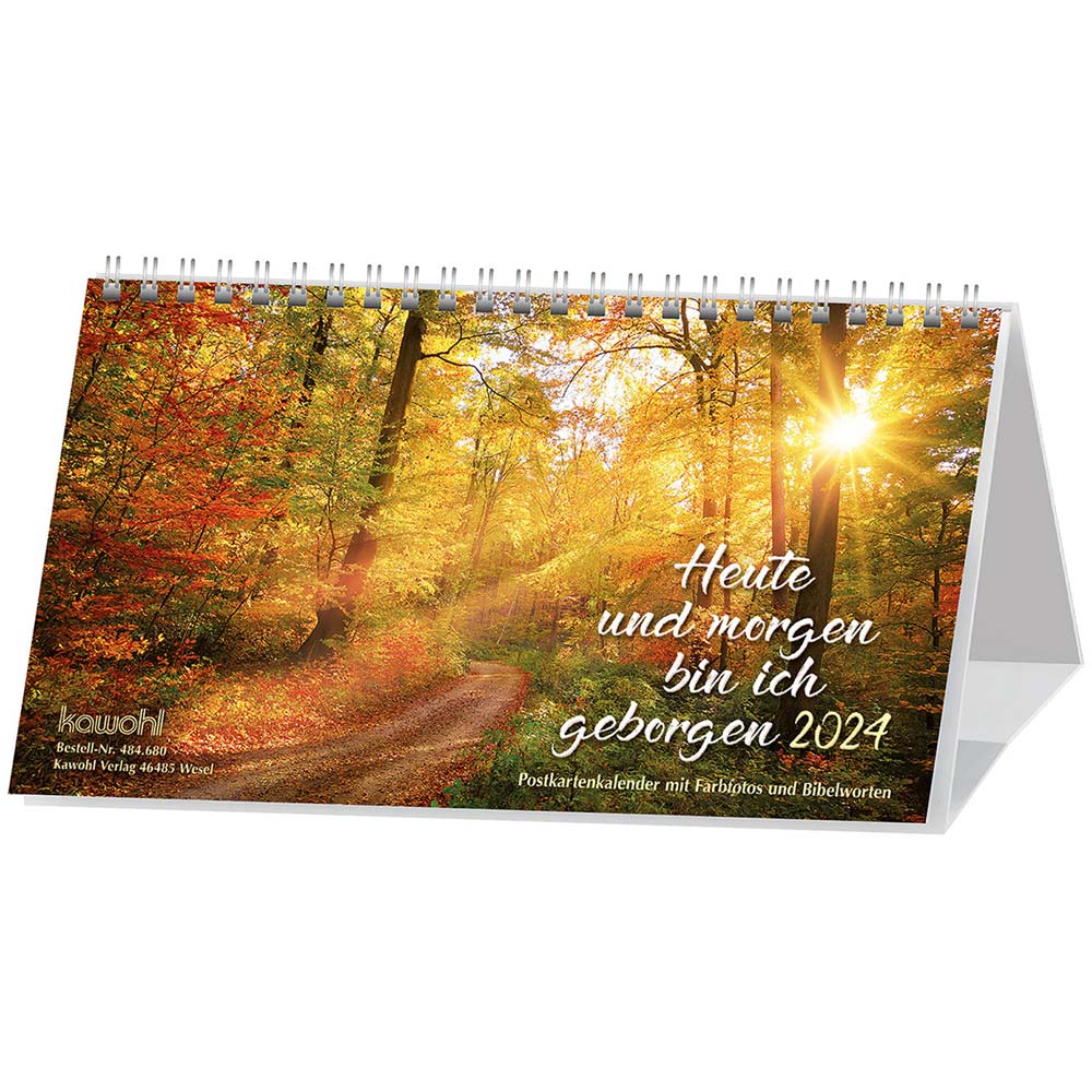 Heute und morgen bin ich geborgen 2024 - Postkartenkalender