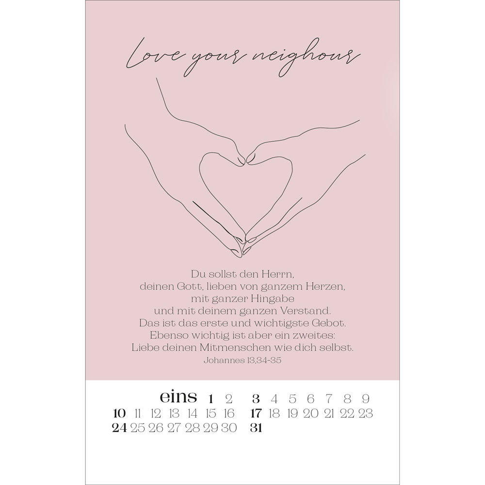 Wonderfully made 2027 - Postkartenkalender mit Holzaufsteller