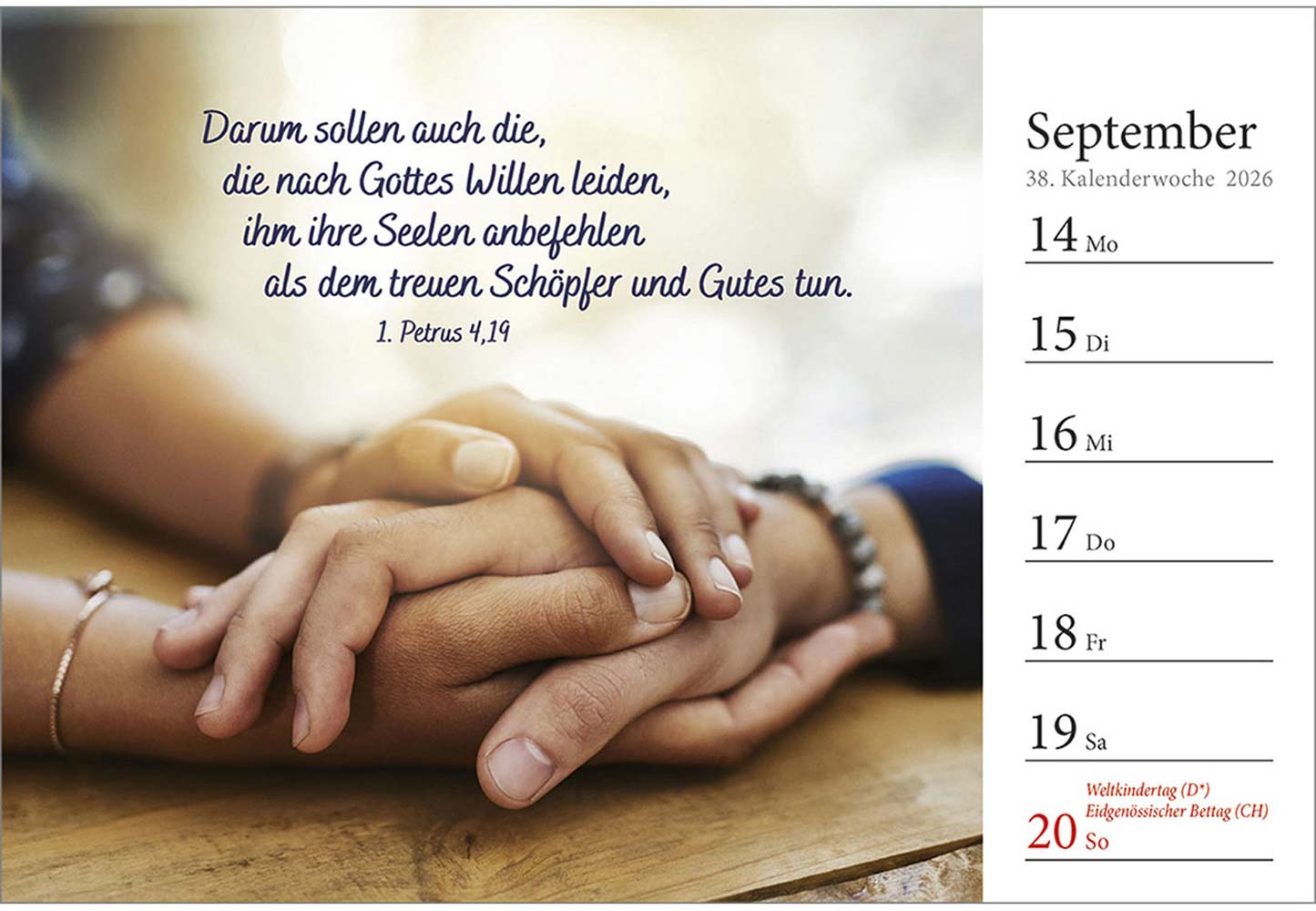 In deine Hand stell ich den Tag 2026