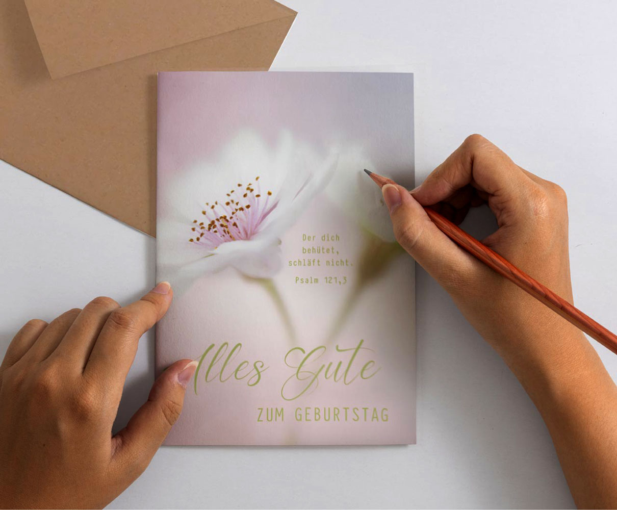 Faltkarte "Alles Gute" (Blüte)