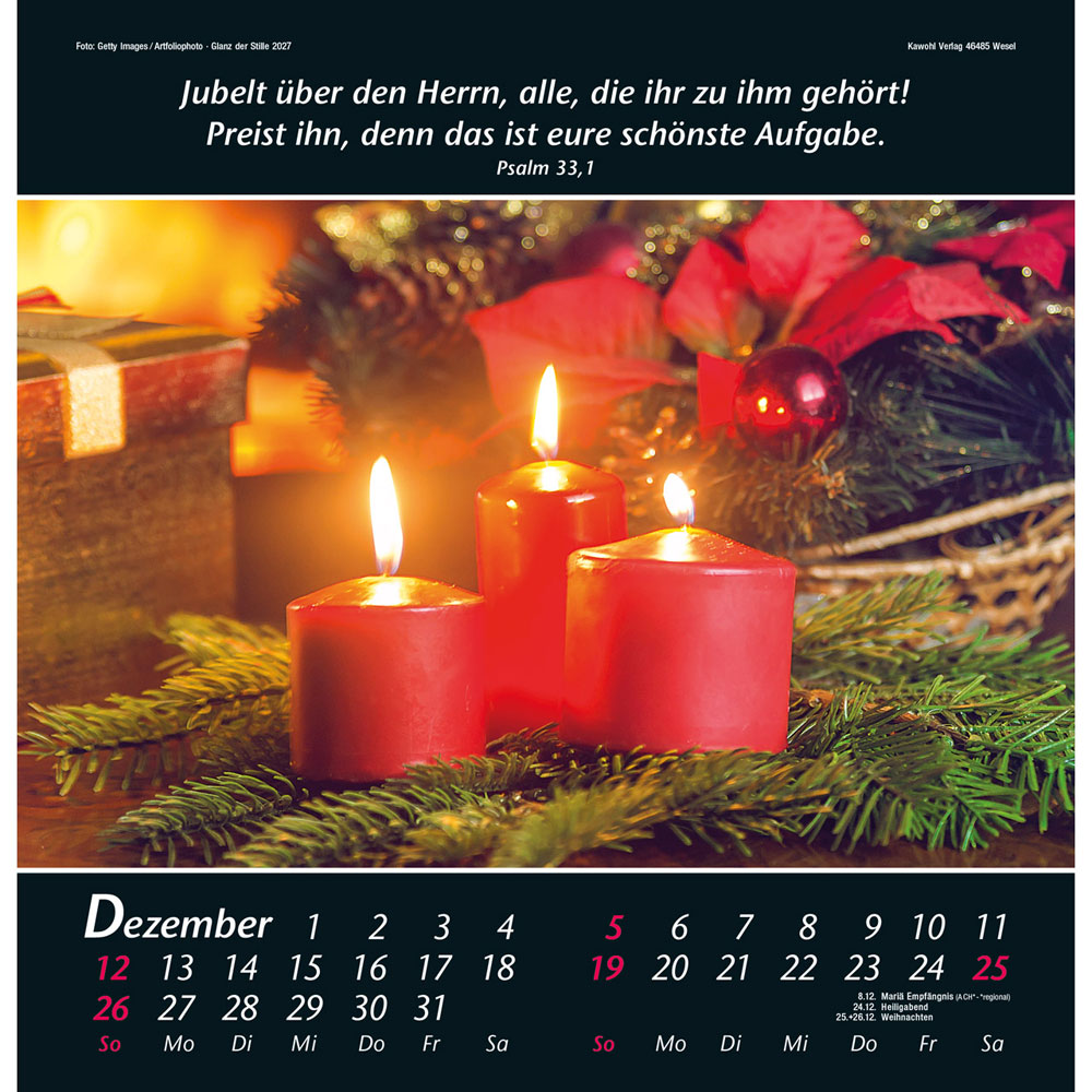 Glanz der Stille 2027 - Wandkalender