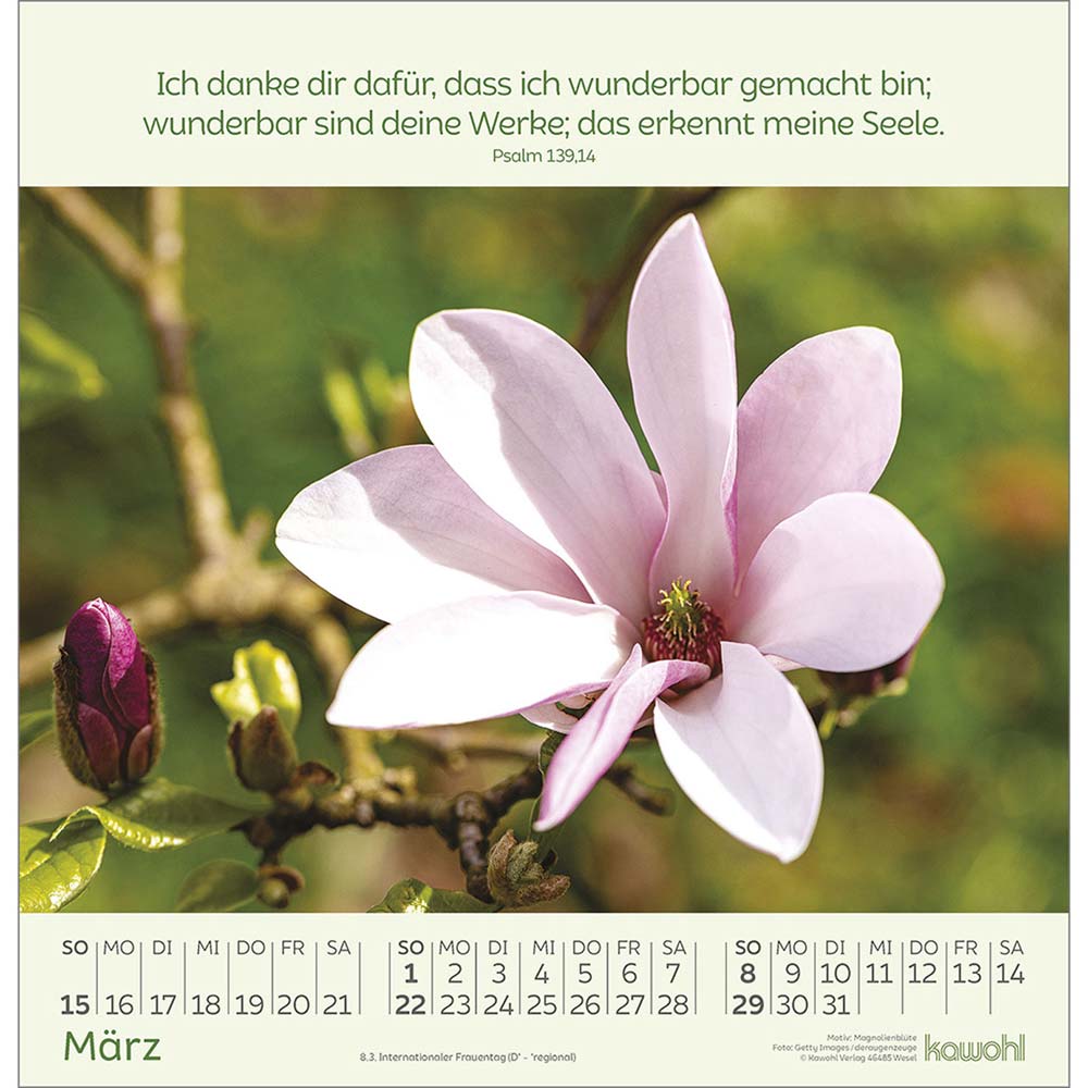 Blumengrüße 2026 - Wandkalender