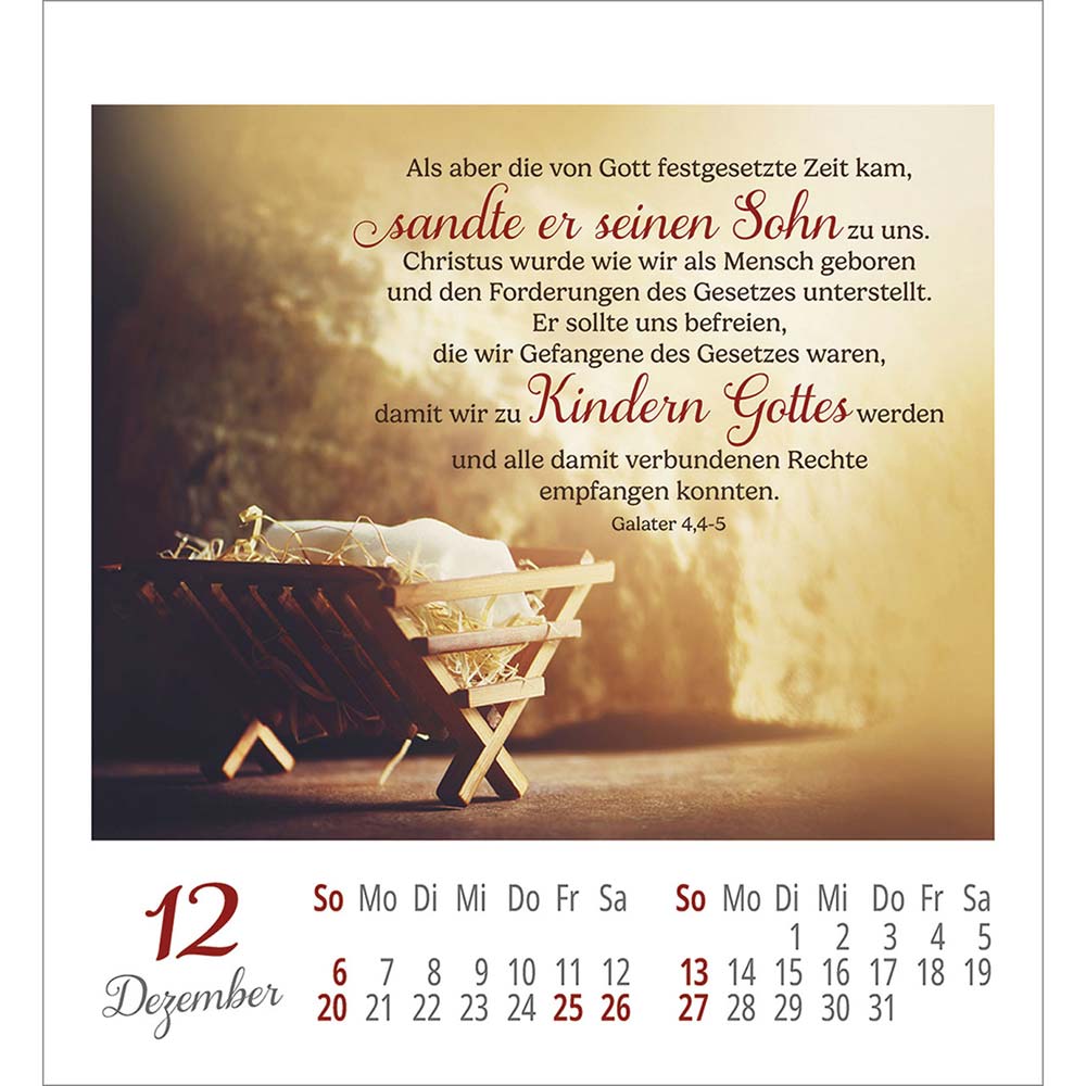 Lieblingsworte umgeben dich 2026 - Aufkleber-Kalender