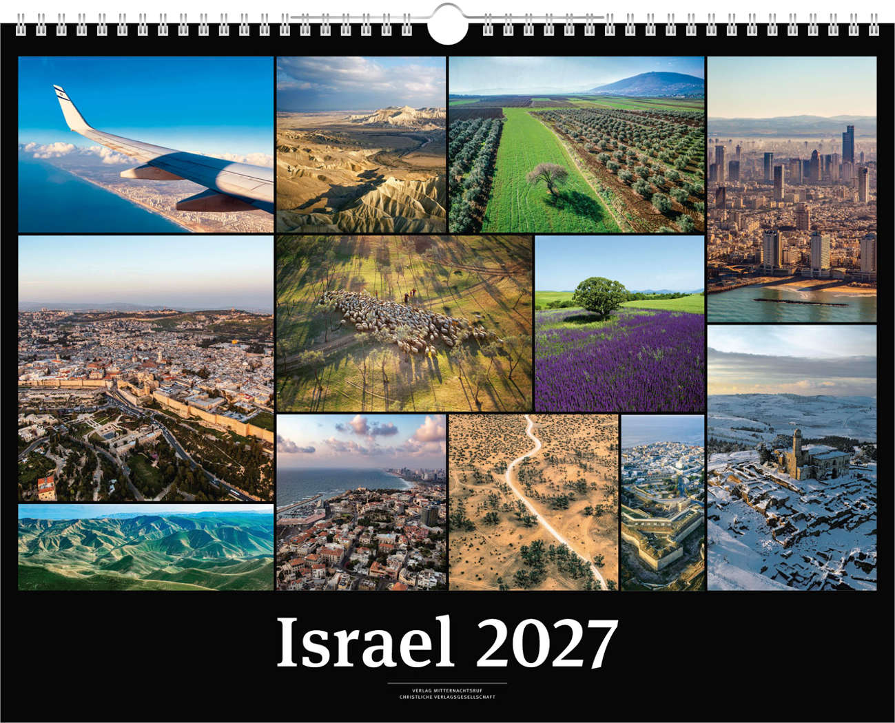 Israel 2027 - Wandkalender (Schwarz)