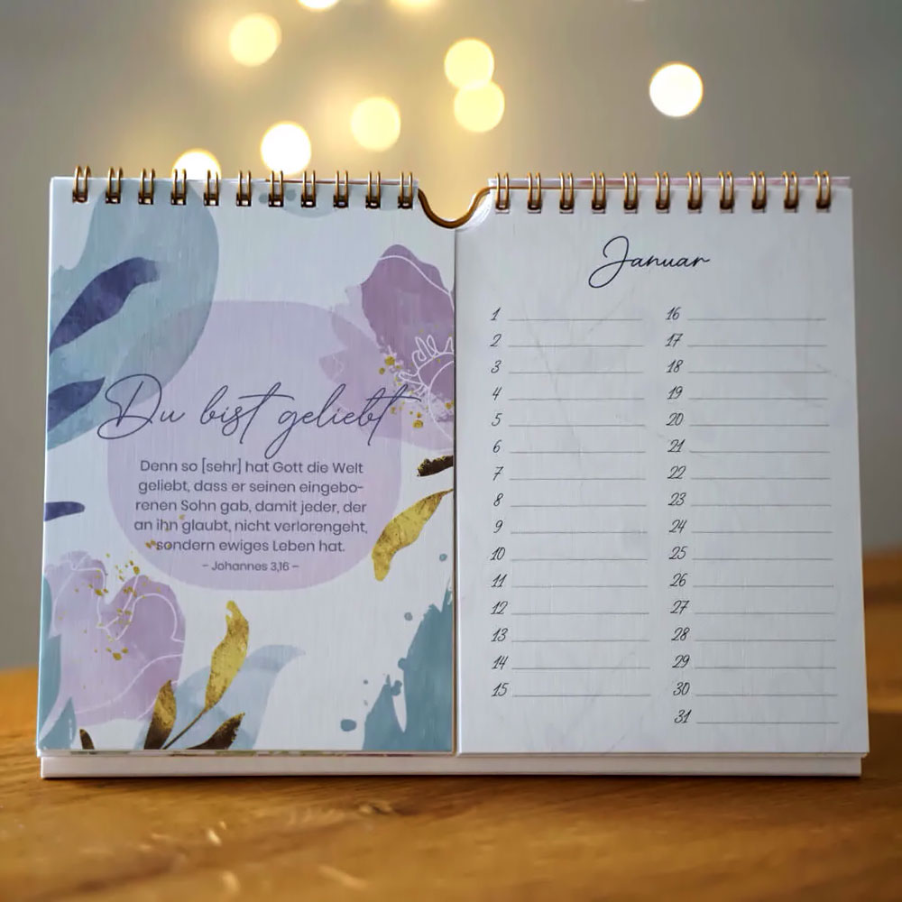Geburtstagskalender "Ermutigung" - Tischkalender