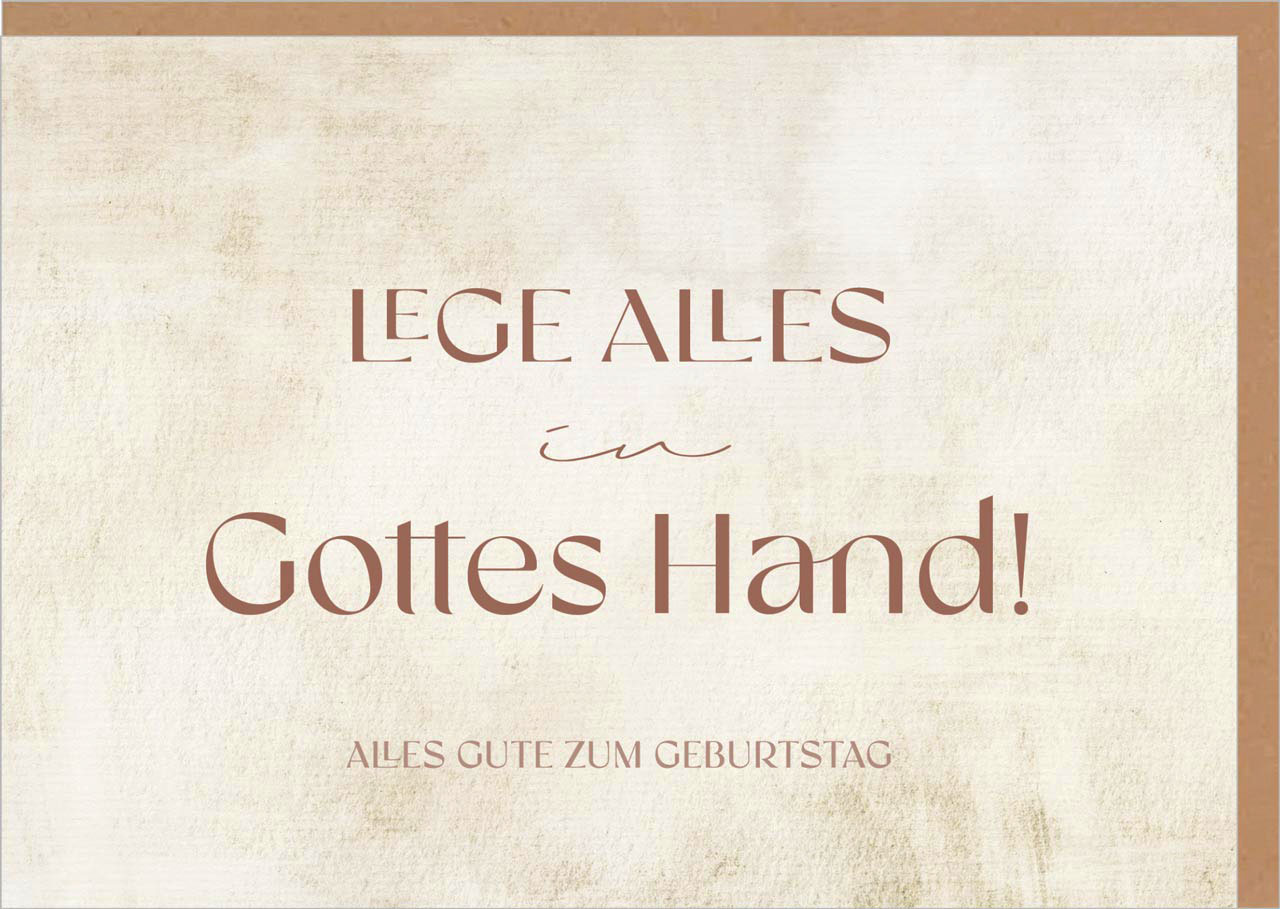 Faltkarte "Lege alles in Gottes Hand"