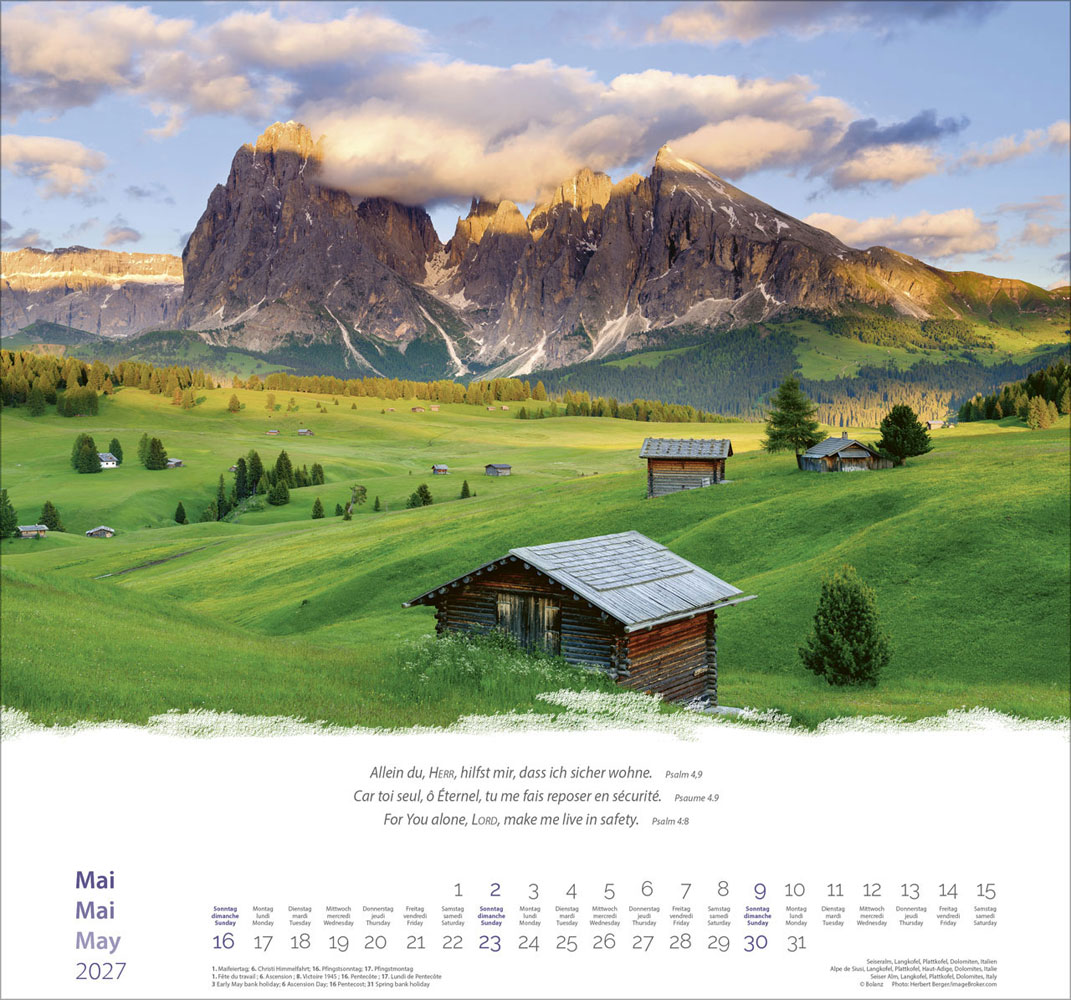 Berge 2027 - Wandkalender