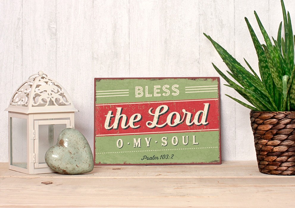 8983077_02 Metallschild "Bless the Lord"