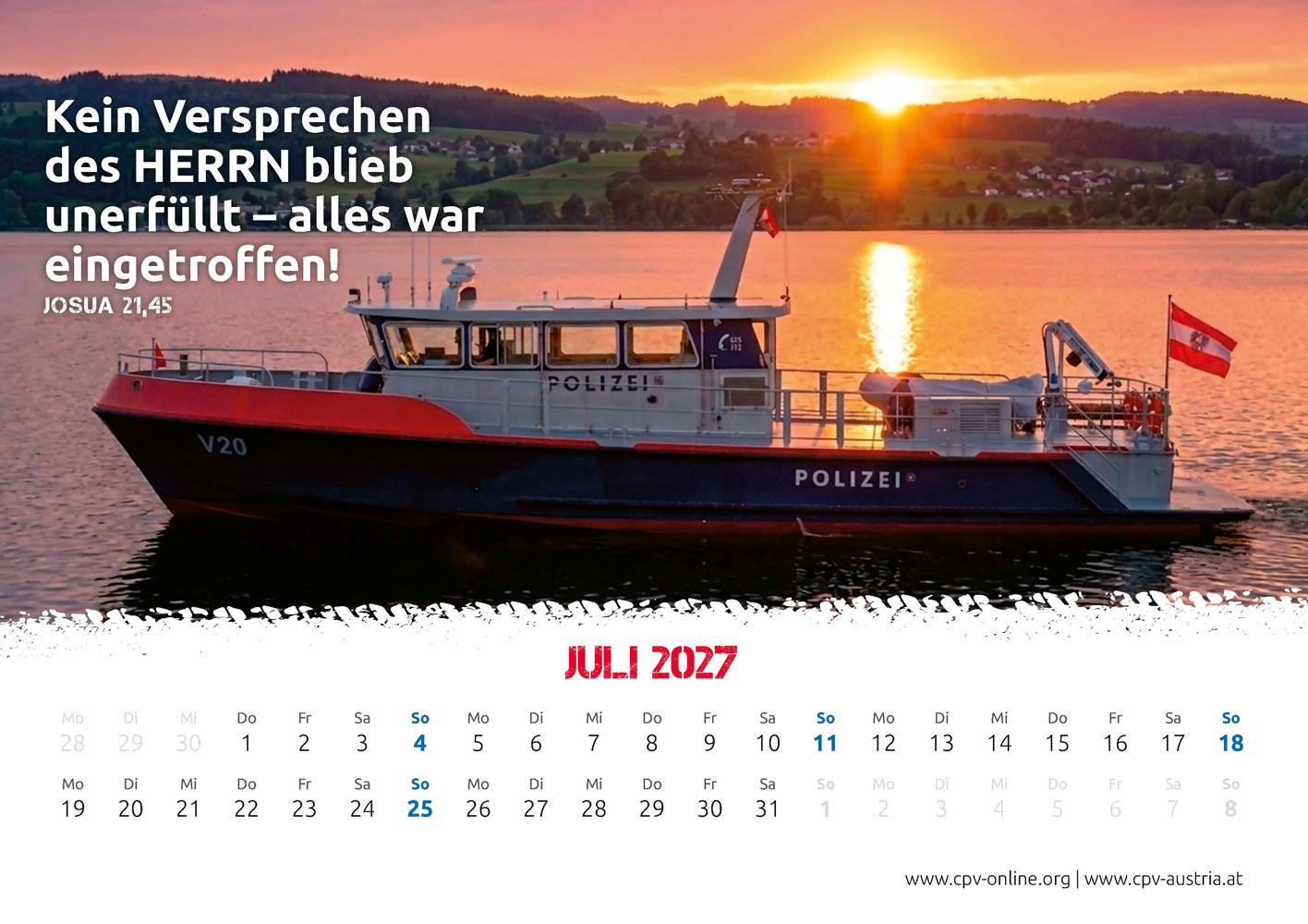 Mit Gott bei der Polizei 2027 - Wandkalender