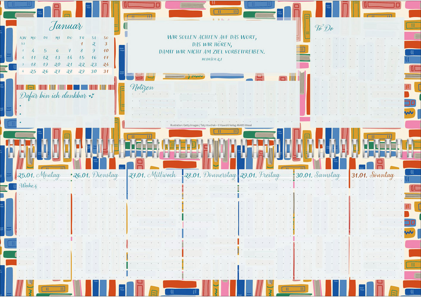 Meine fröhlich-bunte Segenswoche 2027 - Wochen-Tischkalender