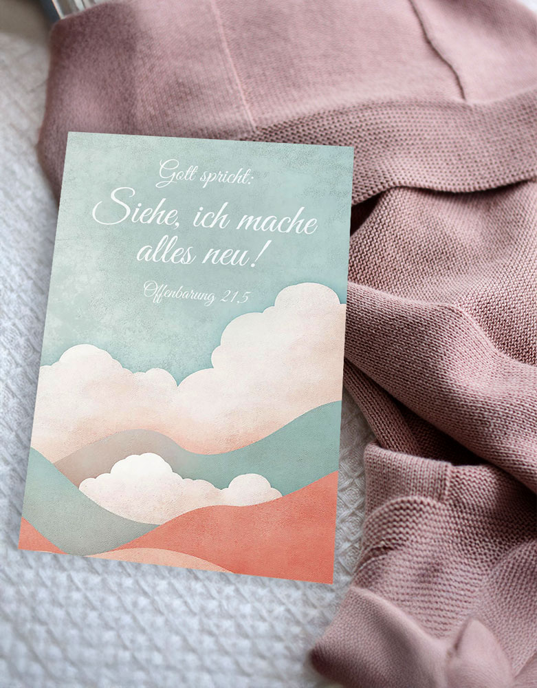 Postkarte "Jahreslosung 2026" (Wolken)