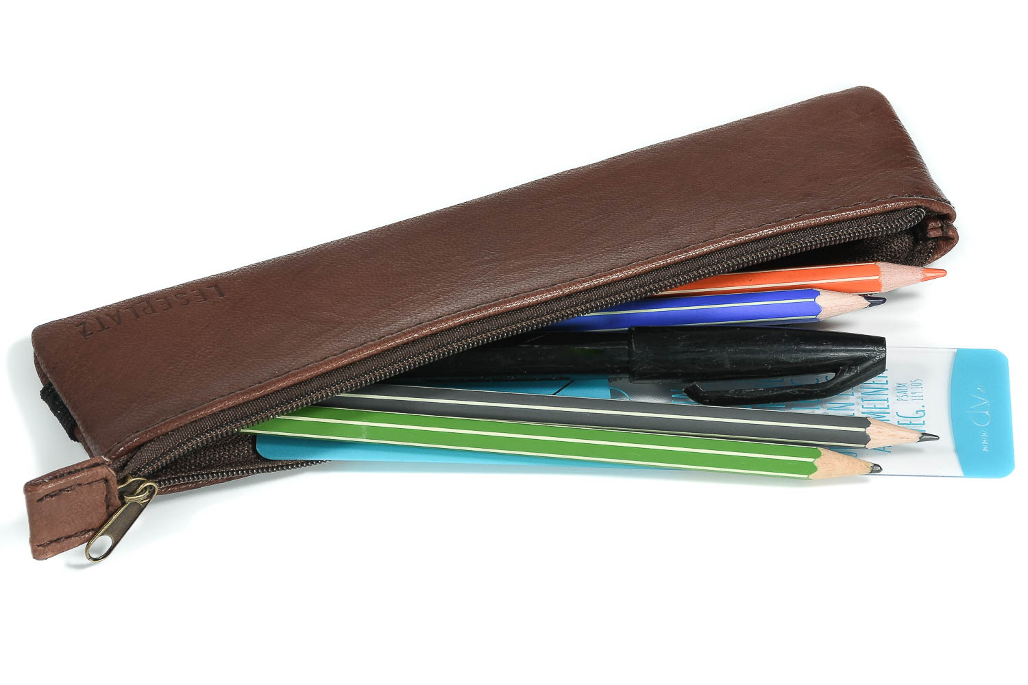 Leder-Stifte-Mäppchen "Marrakesh" dunkelbraun Leder-Stifte-Mäppchen "Marrakesh" dunkelbraun