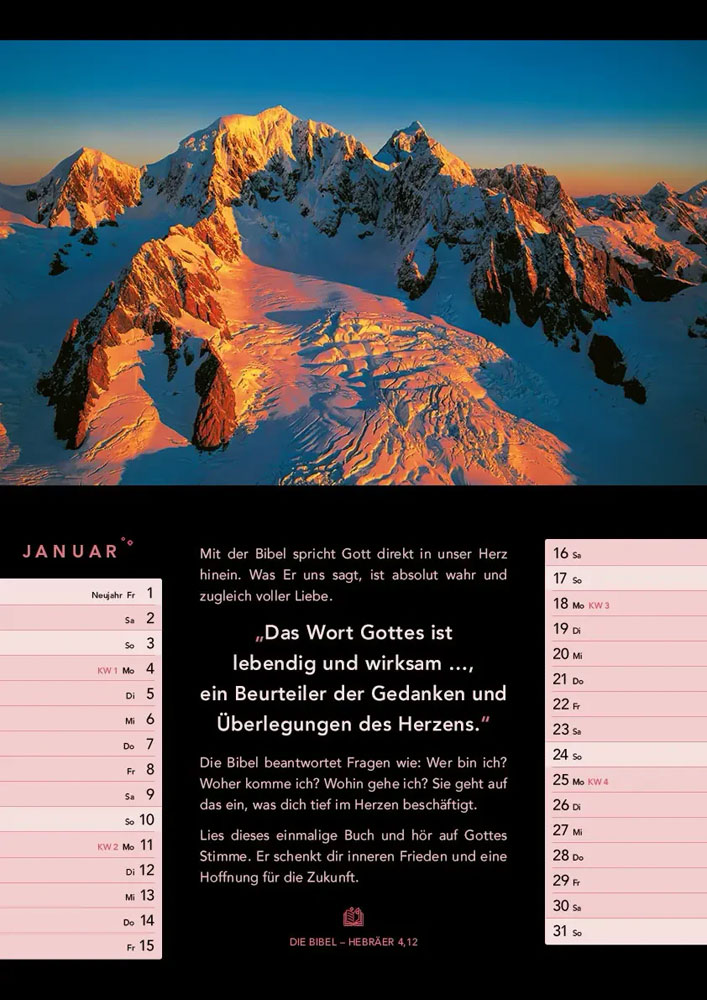 Licht zum Leben 2027 - Monatskalender
