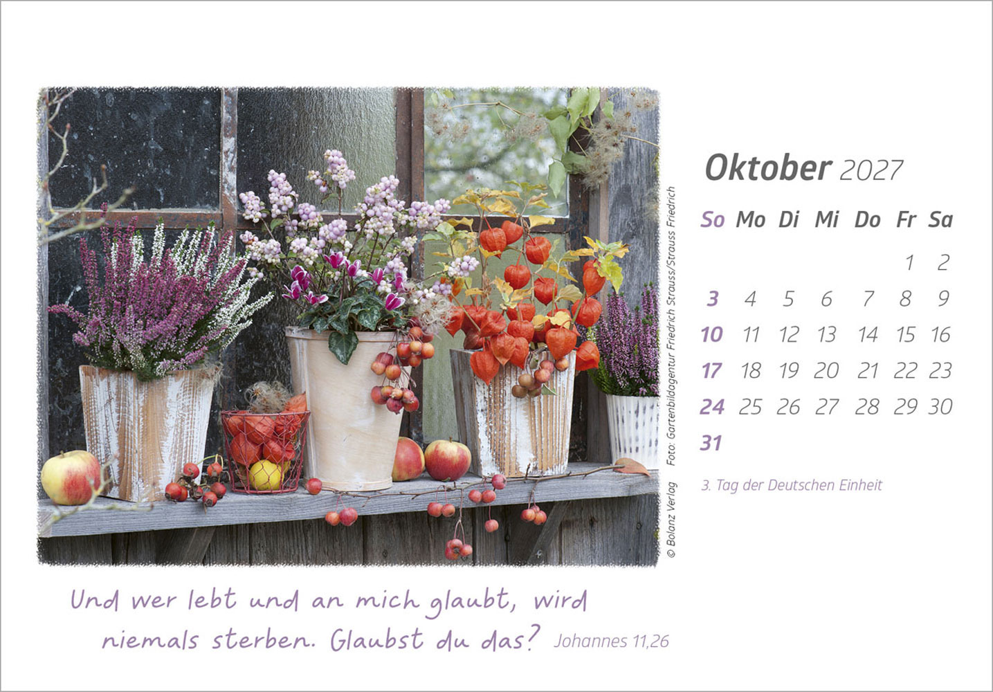 Die Güte Gottes preisen 2027 - Aufstellkalender