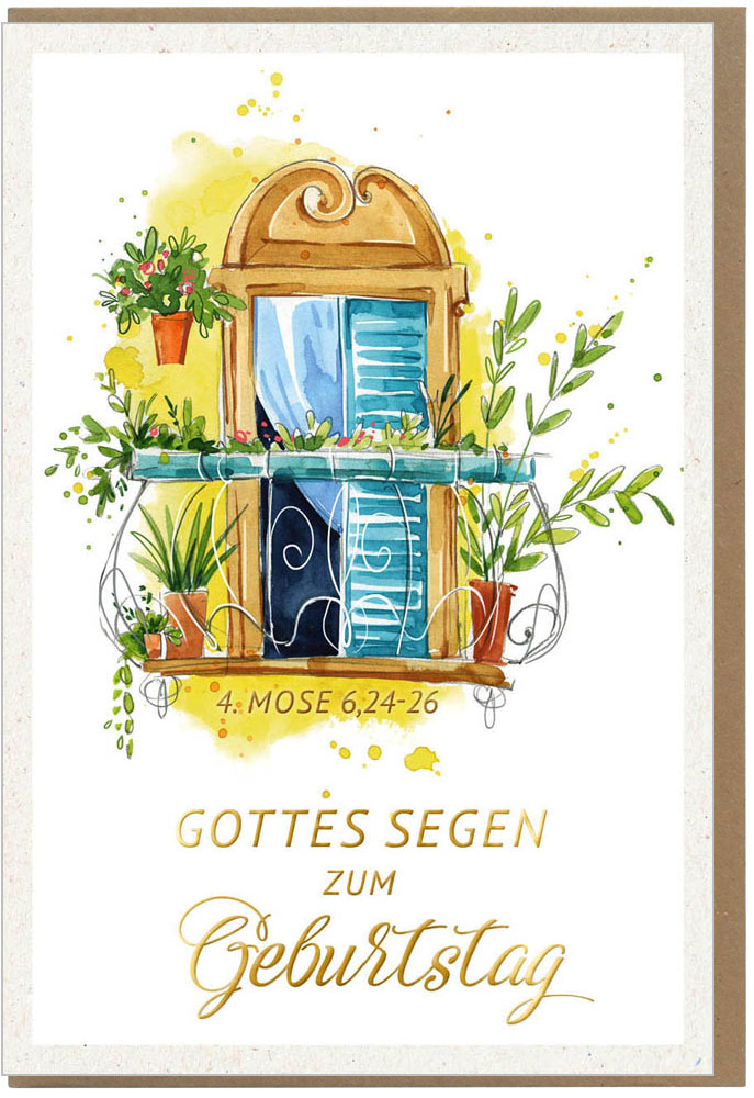 Faltkarte "Gottes Segen zum Geburtstag"