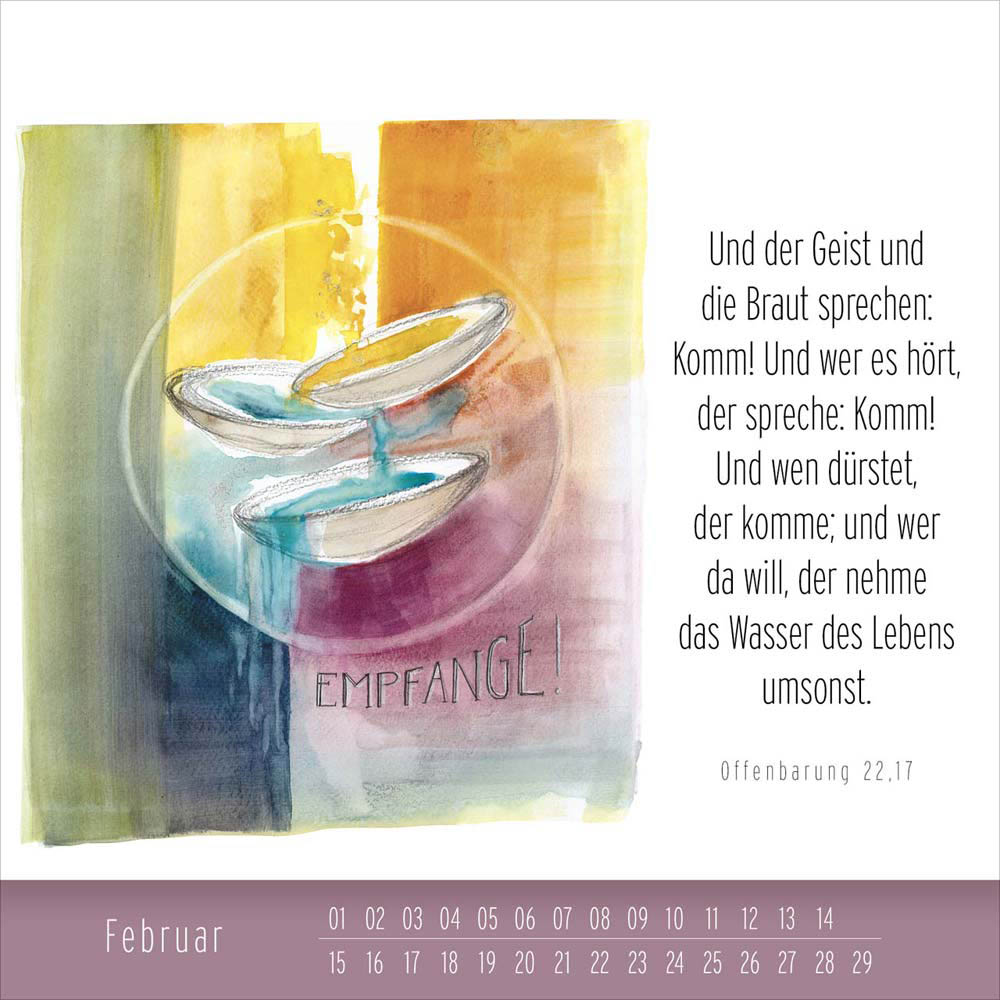 Hoffnung und Leben - immerwährender Tischkalender