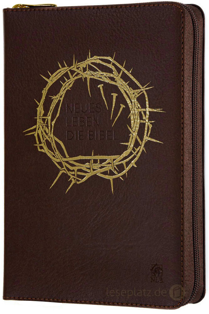 Neues Leben. Die Bibel - Standardausgabe - Kunstleder braun / Reißverschluss