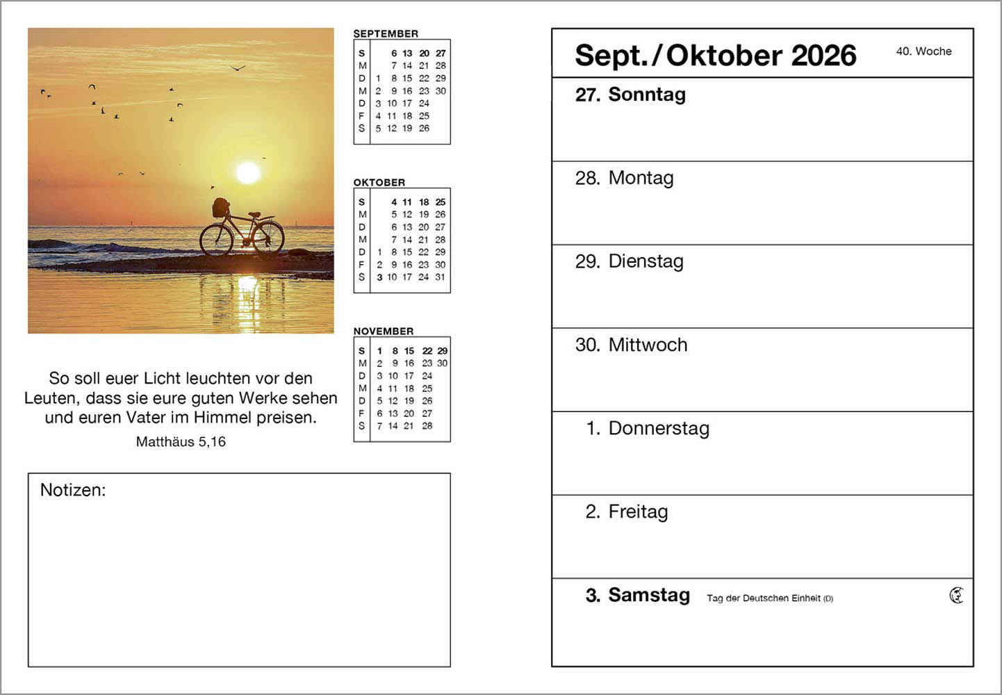 Farbfoto-Agenda 2026