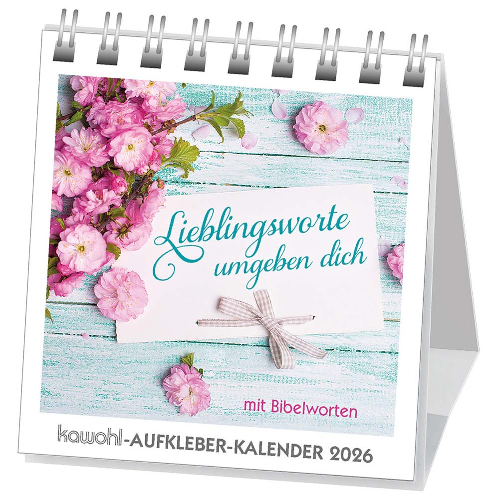Lieblingsworte umgeben dich 2026 - Aufkleber-Kalender