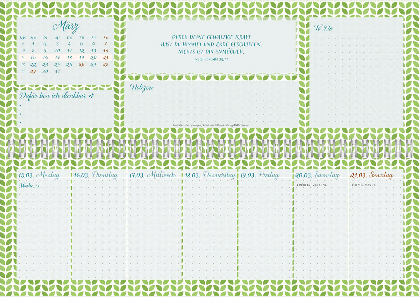 Meine fröhlich-bunte Segenswoche 2027 - Wochen-Tischkalender