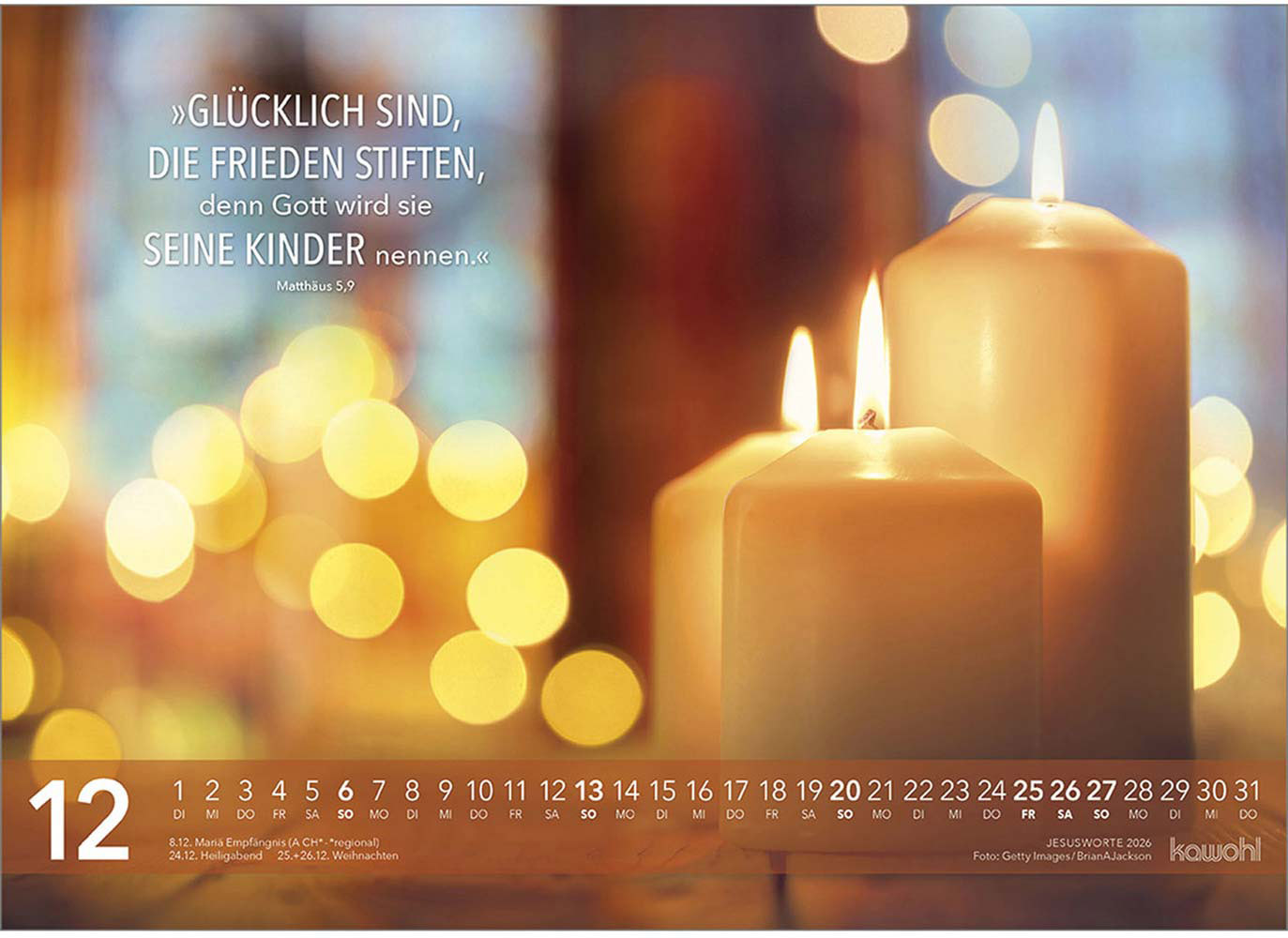Jesus Worte 2026 - Wandkalender