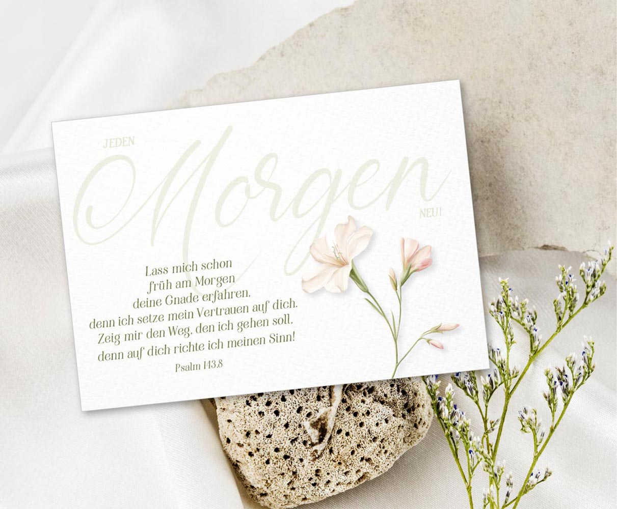 Postkarte "Jeden Morgen neu"