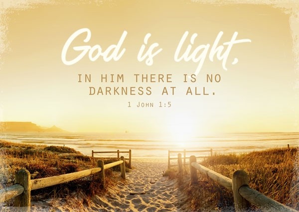 Postkarte "God is light"