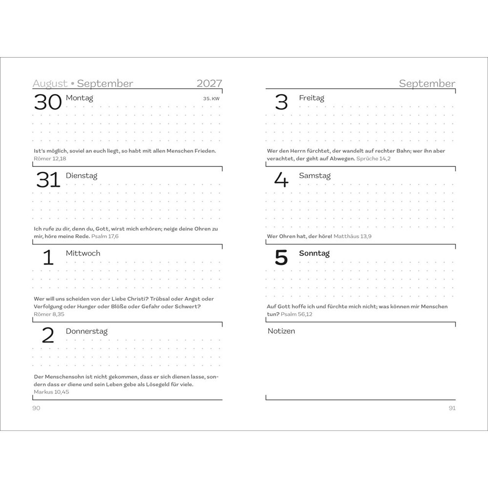 Terminkalender - Jahreslosung 2027