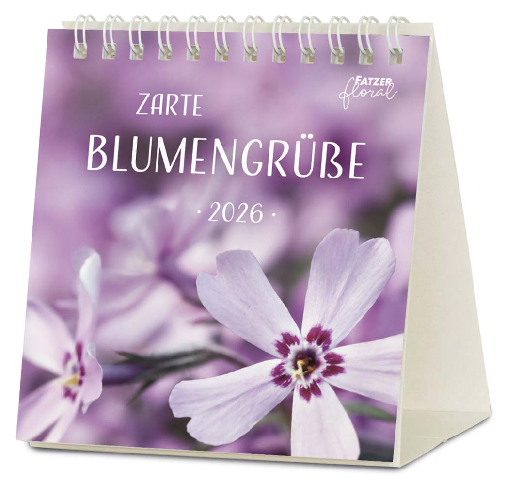 Zarte Blumengrüße 2026 - Tischkalender