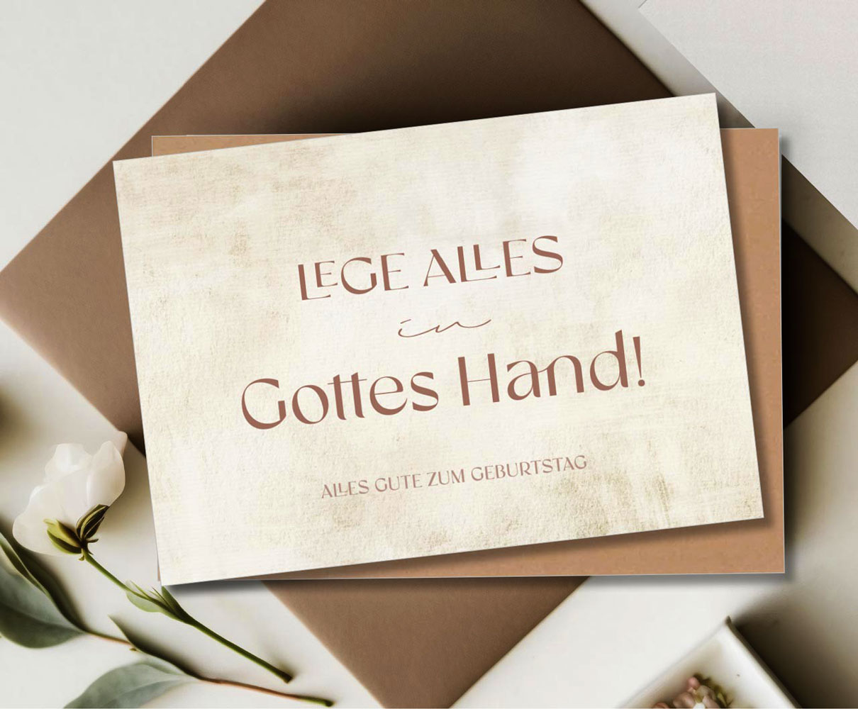 Faltkarte "Lege alles in Gottes Hand"