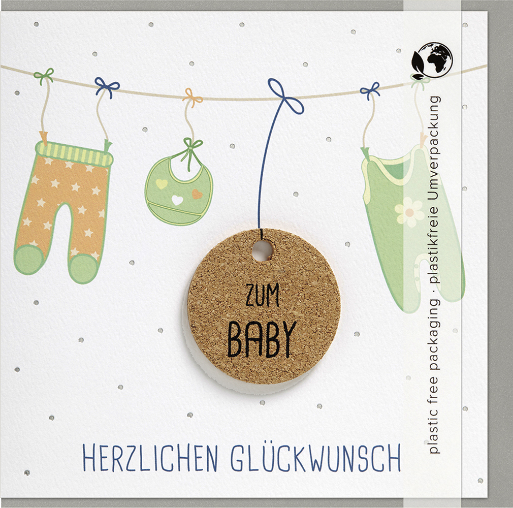 Faltkarte "Zum Baby Herzlichen Glückwunsch"