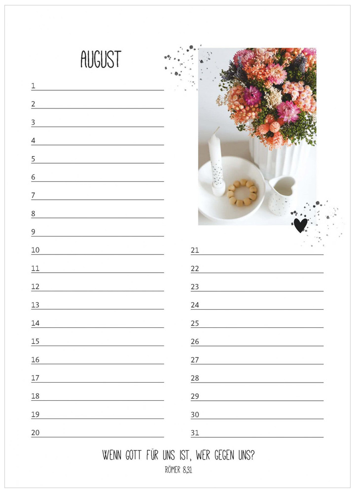 Geburtstagskalender - immerwährend