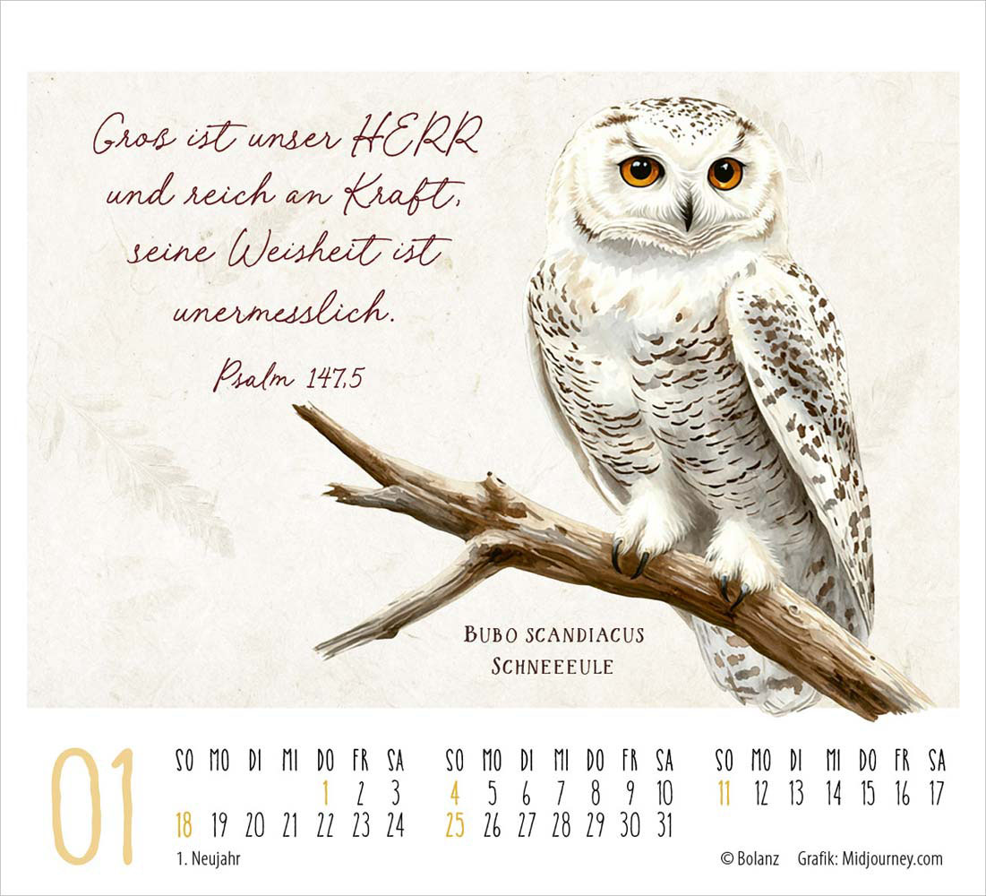 KunstWerke des Schöpfers 2026- Minikalender
