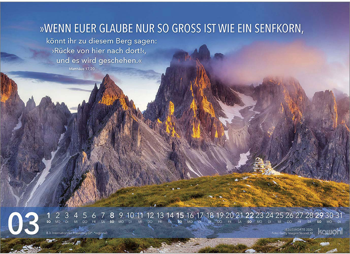 Jesus Worte 2026 - Wandkalender