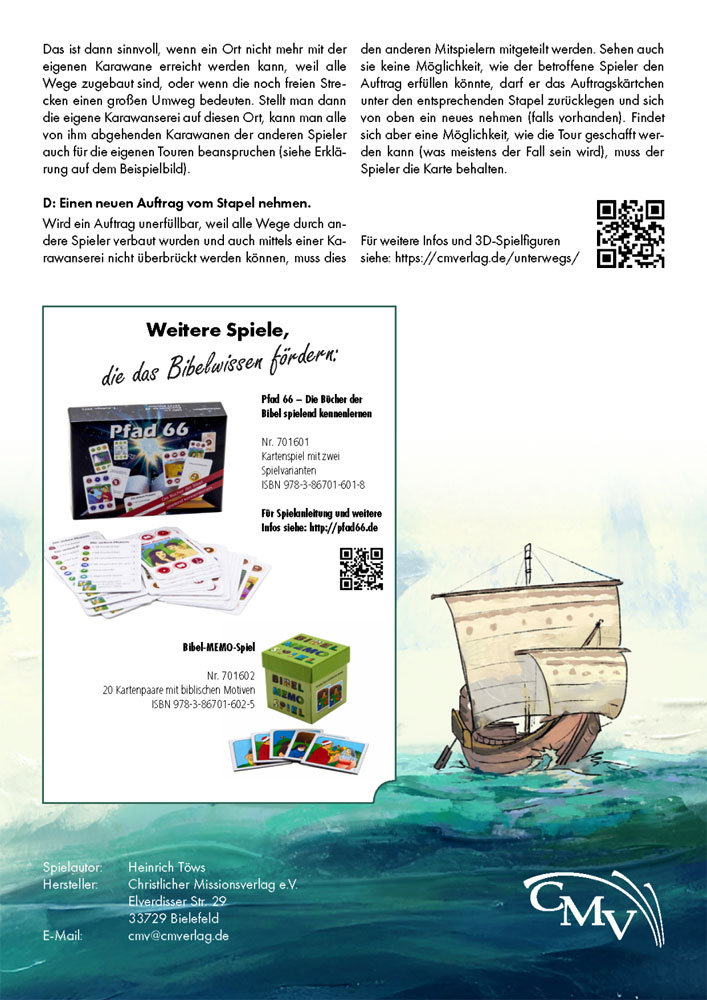 Brettspiel "Unterwegs"