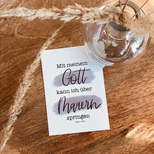 336261_02 Postkarte "Mit meinem Gott ..."