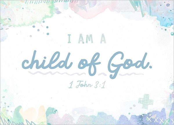 15-7244_01 Postkarte - Big Blessing "I am a child of God"