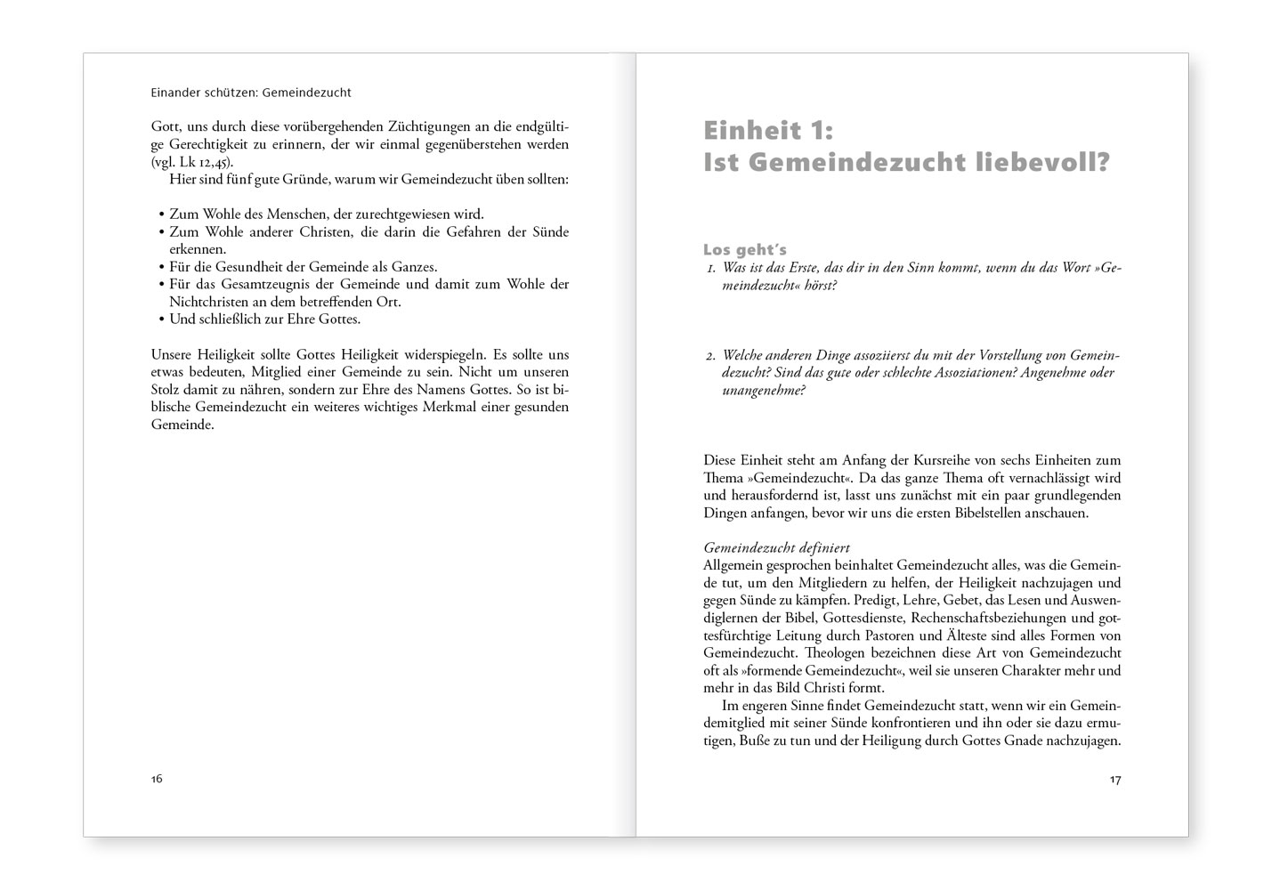 Einander schützen: Gemeindezucht