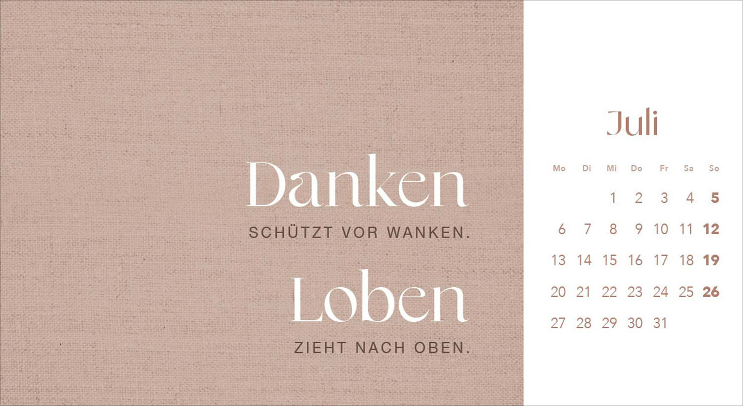 Leben in seiner Gegenwart 2026 - Postkartenkalender