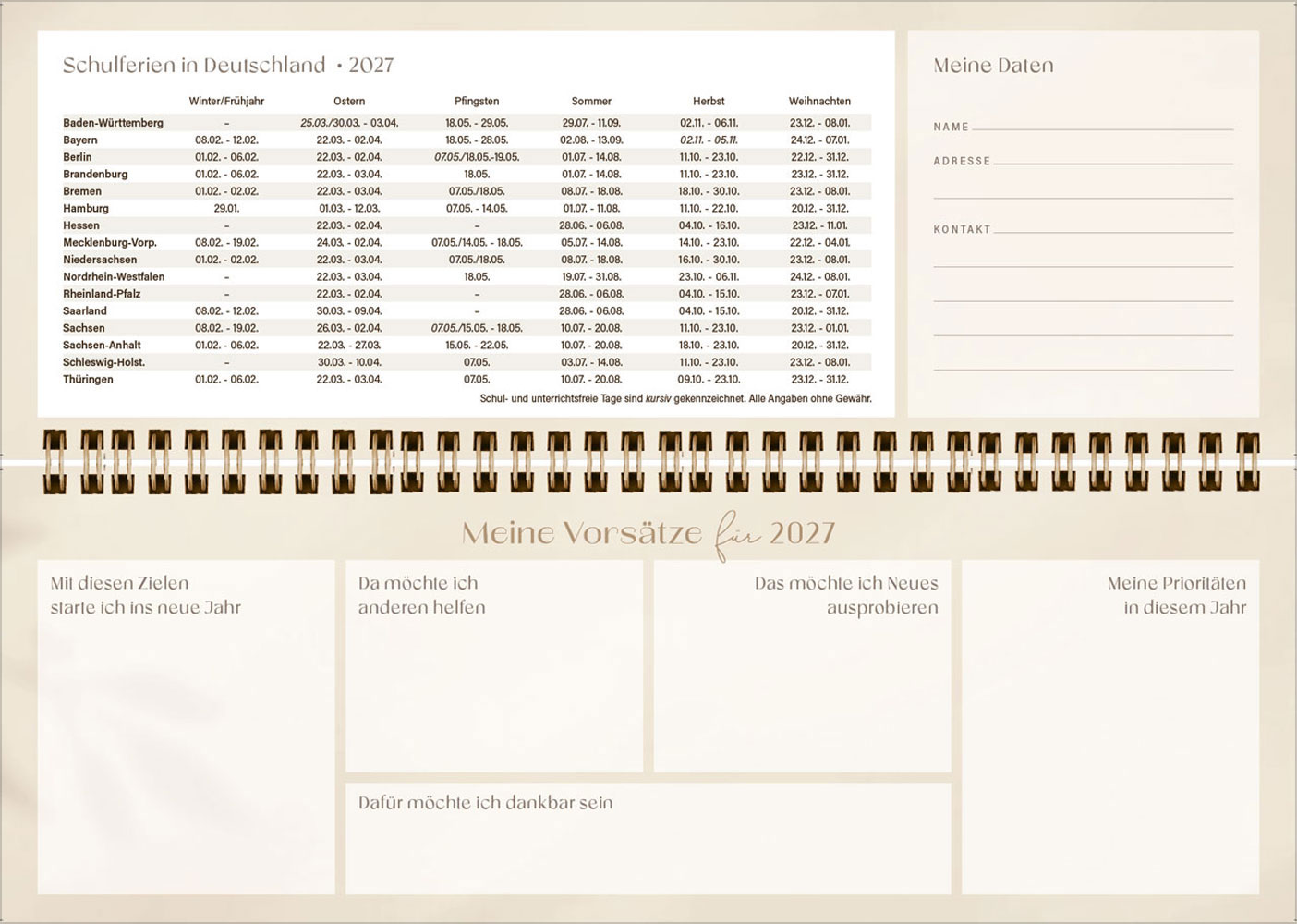 Täglich vertrauen 2027 - Wochenkalender