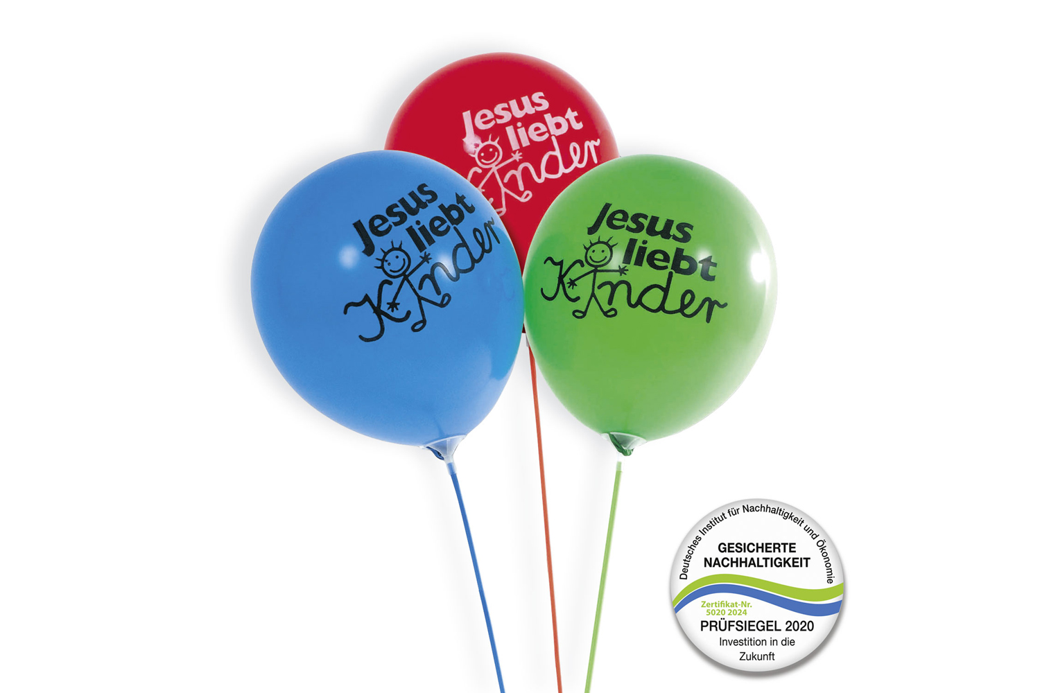 Luftballon "Jesus liebt Kinder" 50er Pack