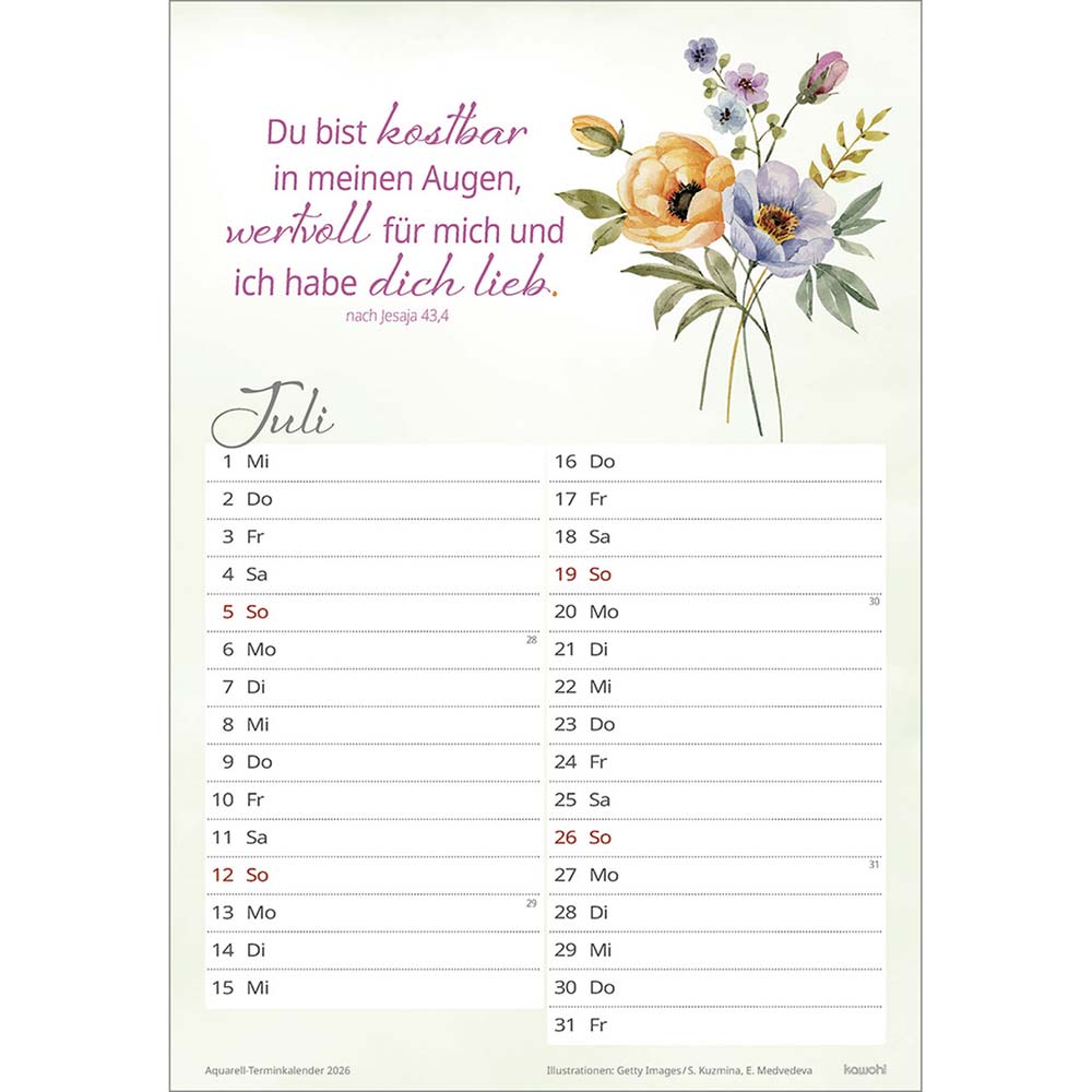 Wohlfühlen in deiner Nähe 2026 - Wandkalender