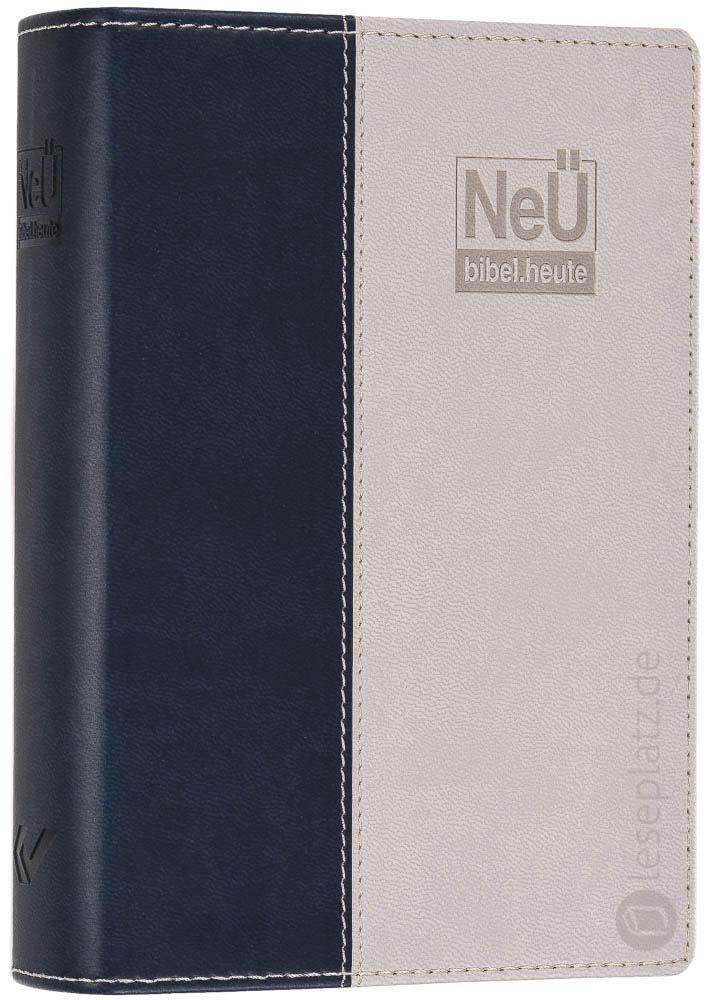NeÜ - Taschenausgabe Kunstleder blau/grau