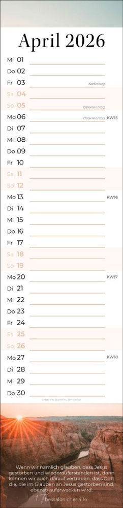 Faszination Wort - Streifenplaner 2026