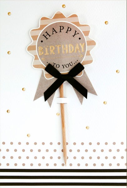Faltkarte  "Schleife" - Geburtstag